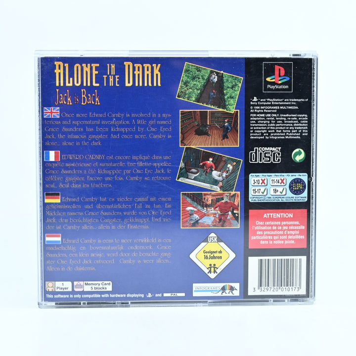 Alone in the Dark: Jack is Back - Sony PS1 Game + Manual - MINT DISC!