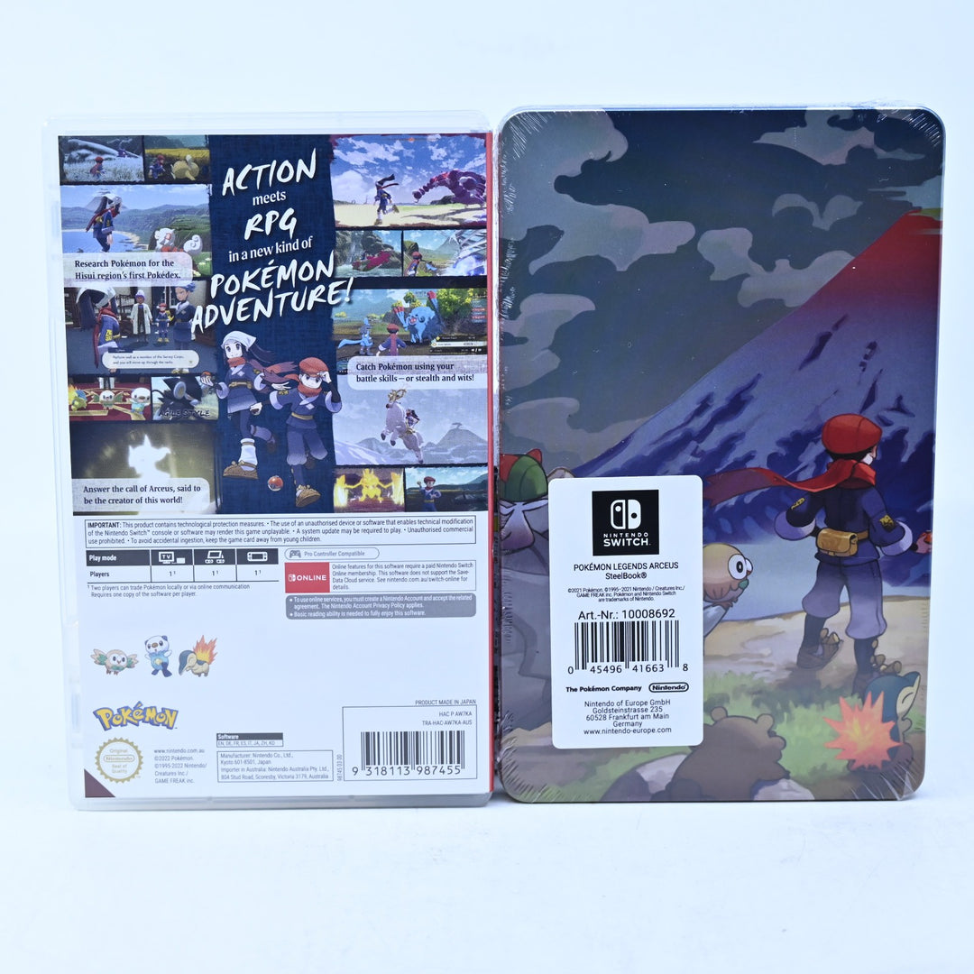 Pokemon Legends: Arceus - Nintendo Switch Game + SEALED Steelbook - FREE POST!