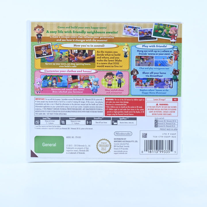 Animal Crossing: New Leaf - Nintendo 3DS Game - PAL + Manual - FREE POST!