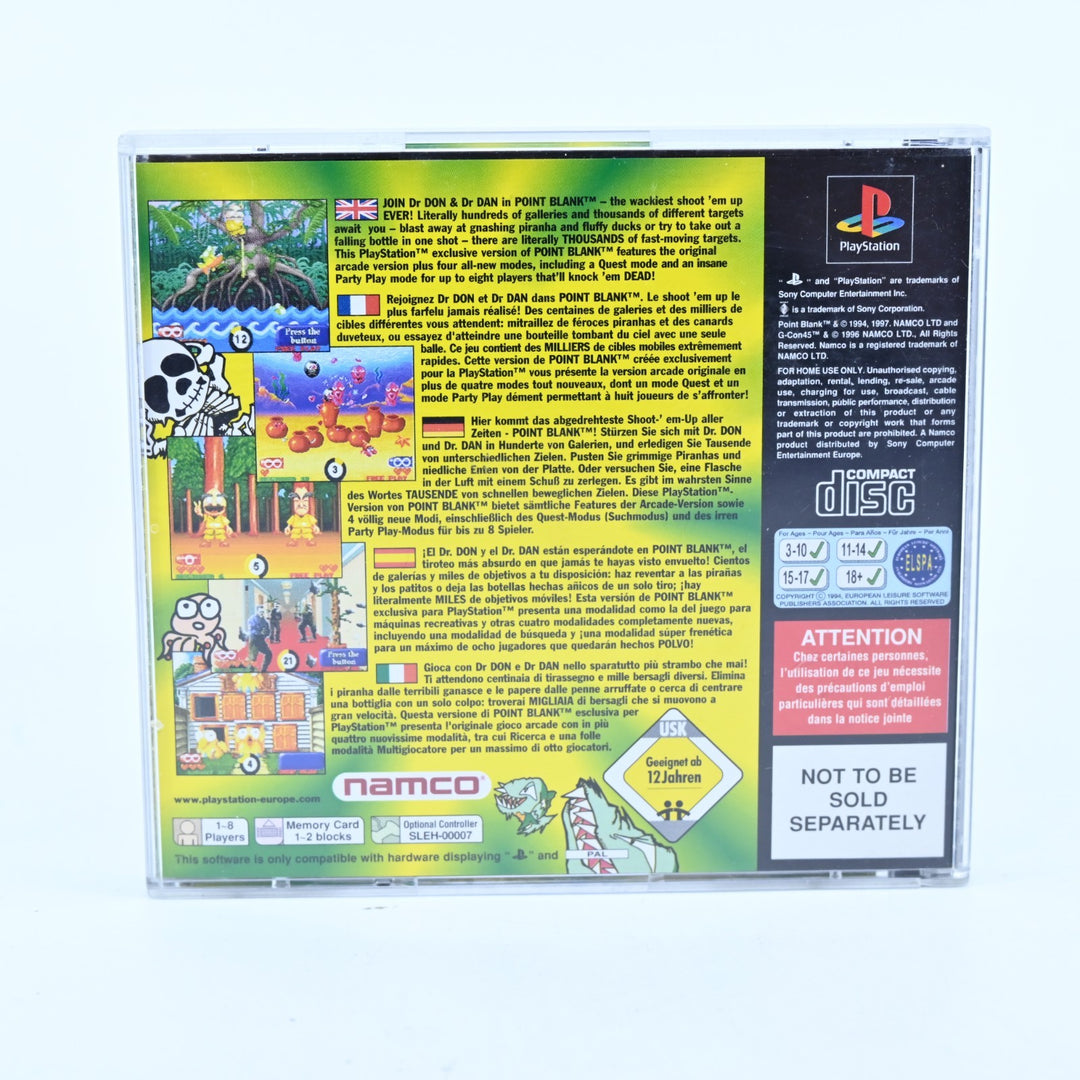 Point Blank - G-Con45 &amp; Game Bundle - PS1 Game + Manual + Light Gun - PAL