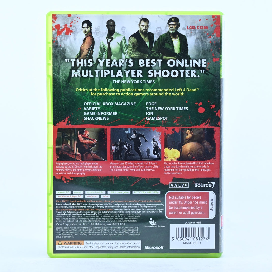 Left 4 Dead - GOTY Edition - Xbox 360 Game + Manual - PAL - MINT DISC!