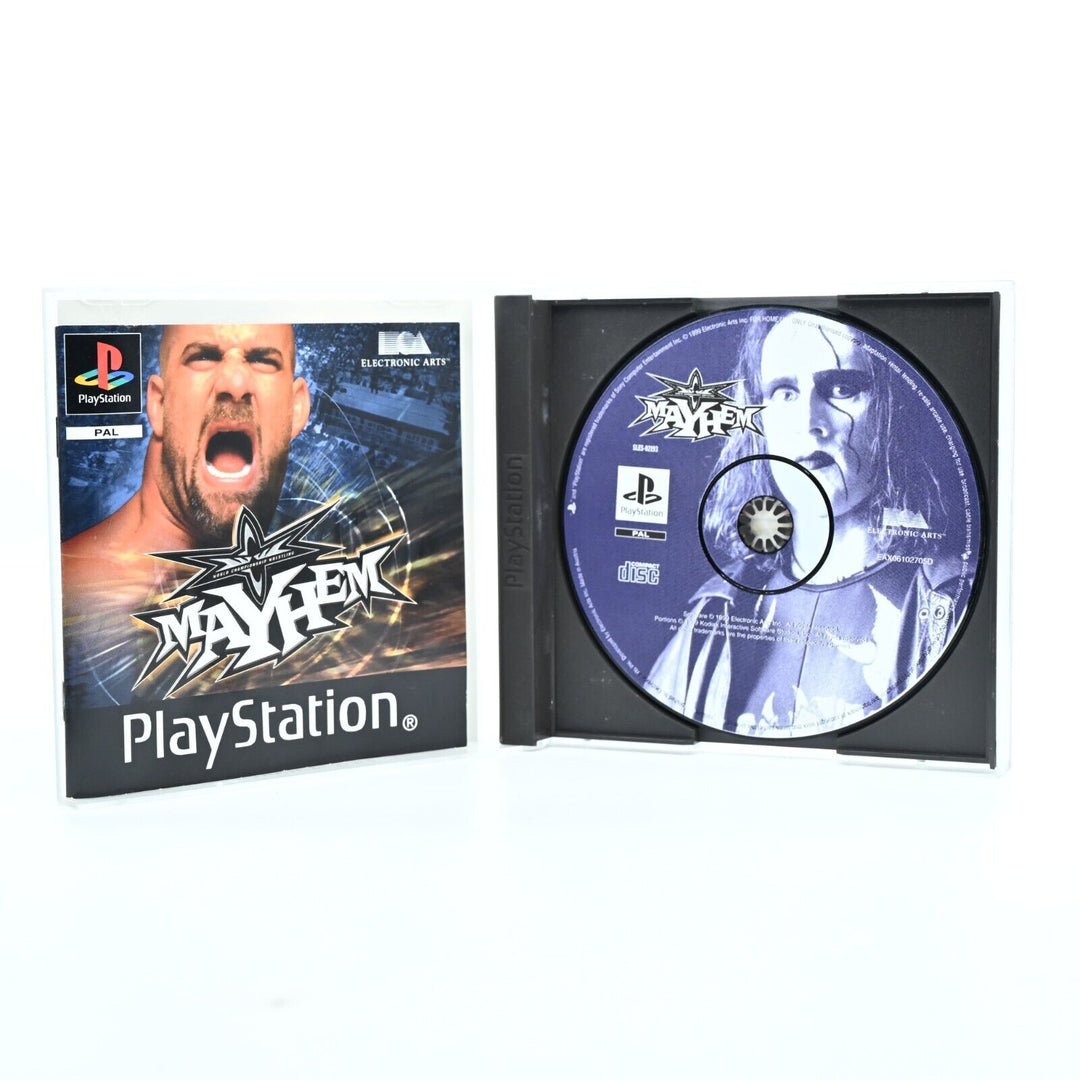 WCW Mayhem + Manual - Sony Playstation 1 / PS1 Game - PAL - MINT DISC!