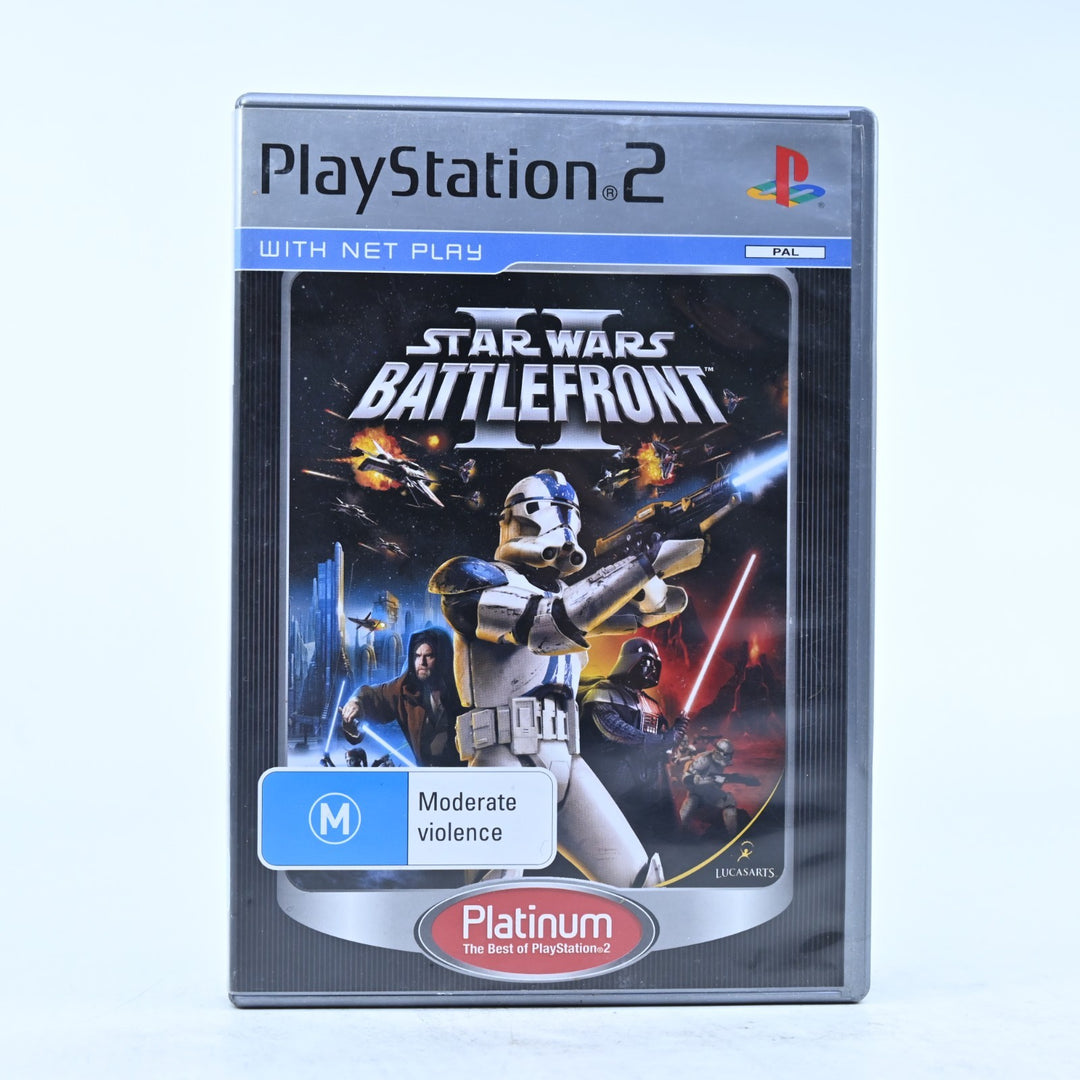 Star Wars Battlefront II - Sony Playstation 2 / PS2 Game + Manual - PAL