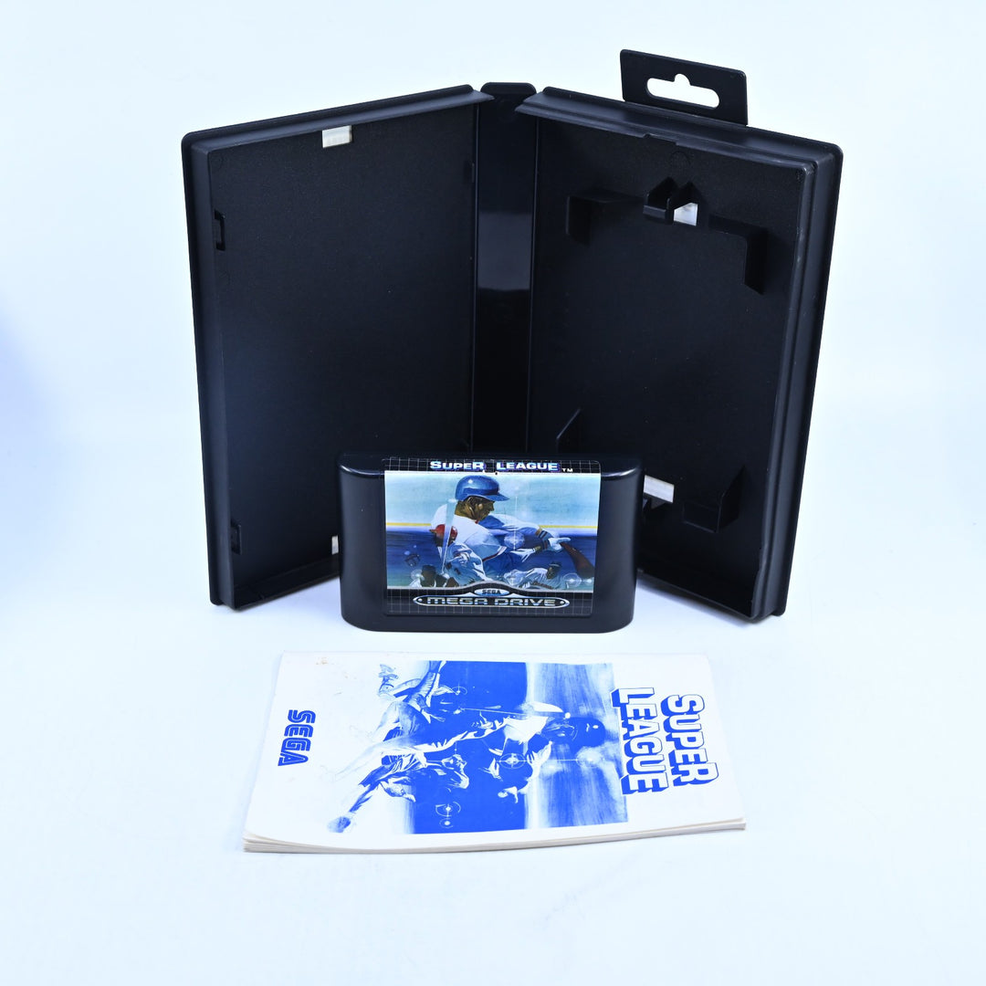 Super League - Sega Mega Drive Game + Manual - PAL - FREE POST!