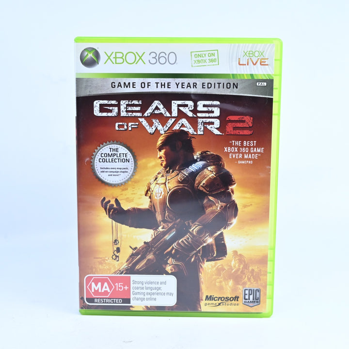 Gears Of War 2 Game Of The Year Edition - Xbox 360 Game + Manual - PAL