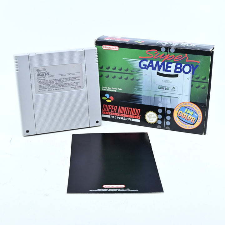 Super Game Boy / Gameboy - Super Nintendo / SNES Accessory + Manual - PAL