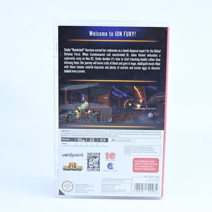Ion Fury + Stickers & Artbook - Nintendo Switch Game - FREE POST!