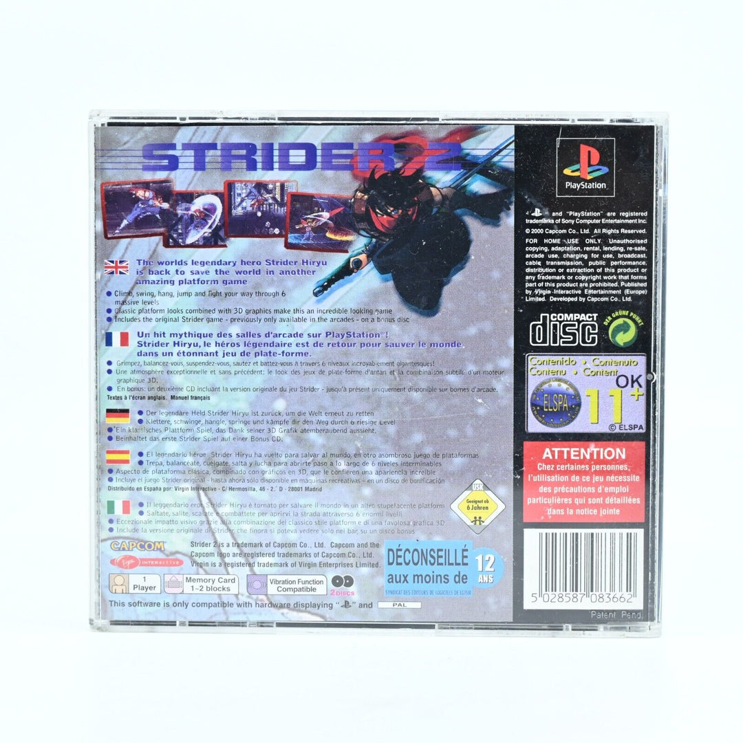 Strider 2 - COMPLETE - Sony Playstation 1 / PS1 Game - PAL - MINT DISC!