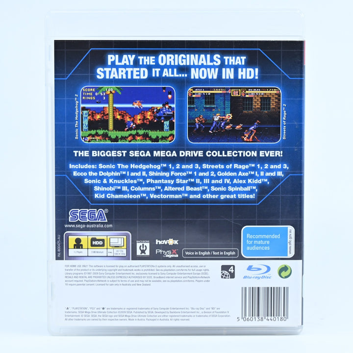 SEGA Mega Drive: Ultimate Collection - Sony Playstation 3 / PS3 Game + Manual
