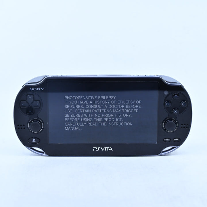 Crystal Black Sony PS Vita Boxed Console - PCH-1102 - PCH-1100 - FREE POST!