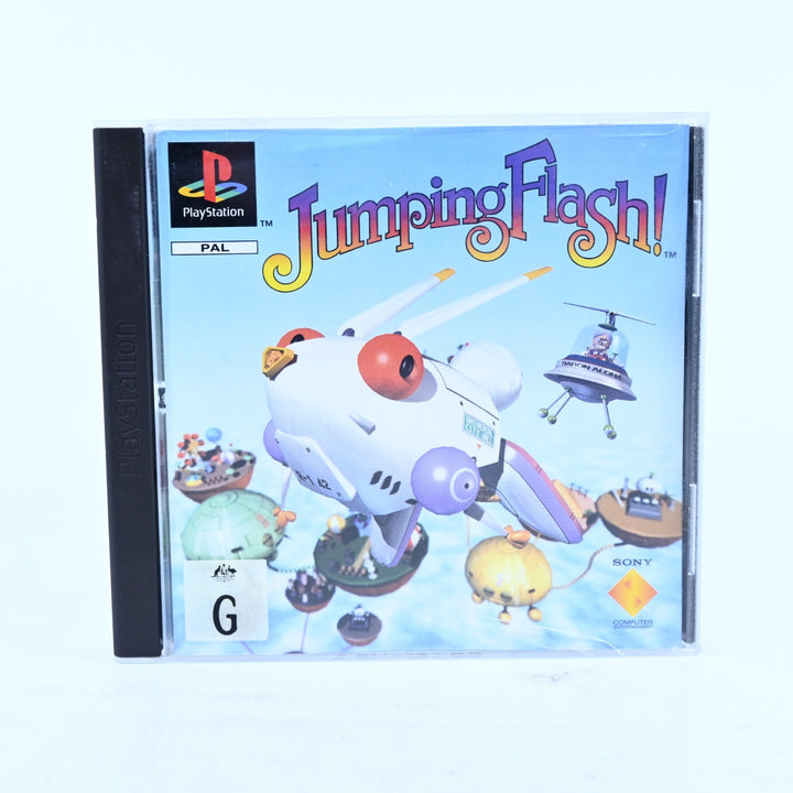 Jumping Flash - Sony Playstation 1 / PS1 Game + Manual - PAL - MINT DISC!