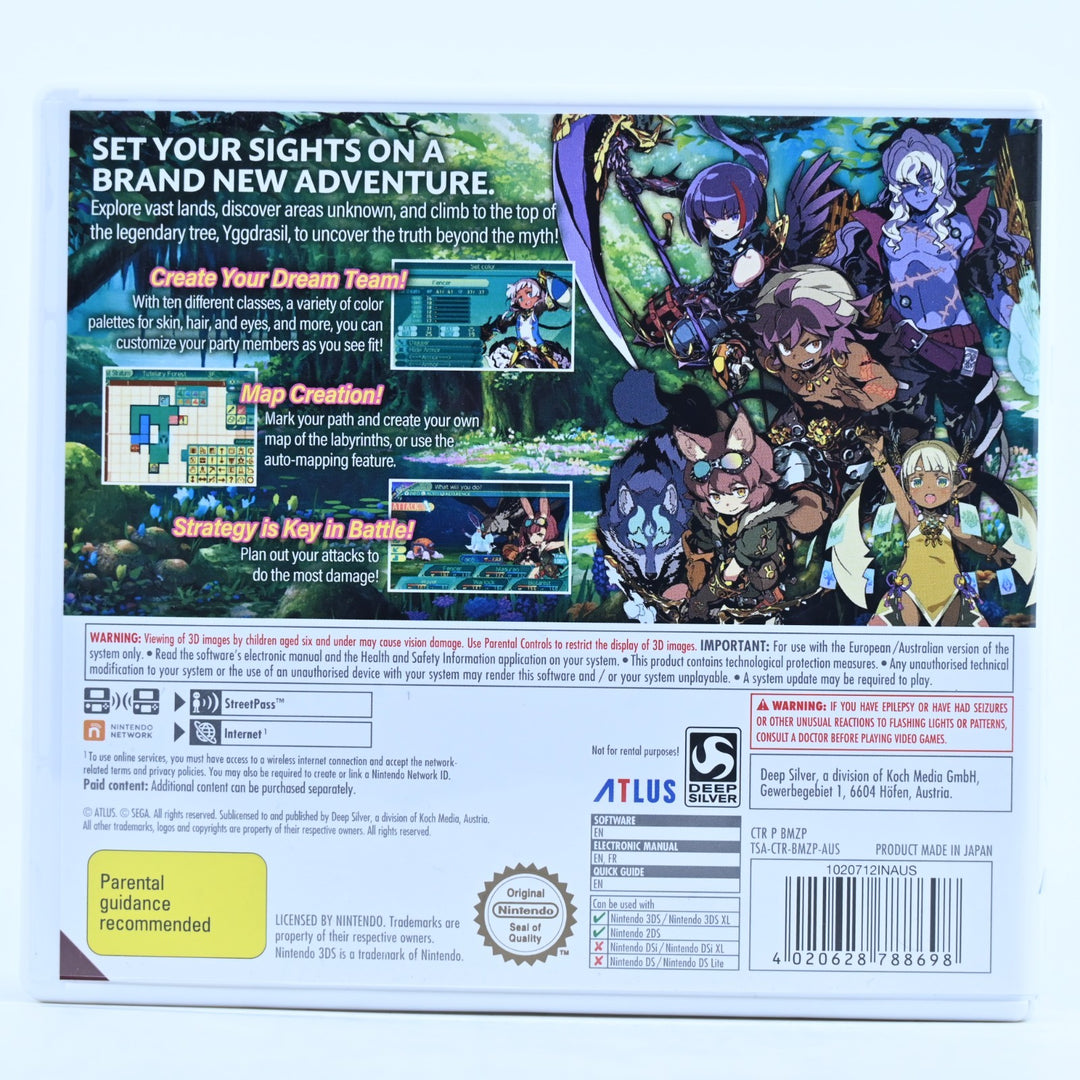 Etrian Odyssey V Beyond the Myth - Nintendo 3DS Game - PAL + Manual + Art Book