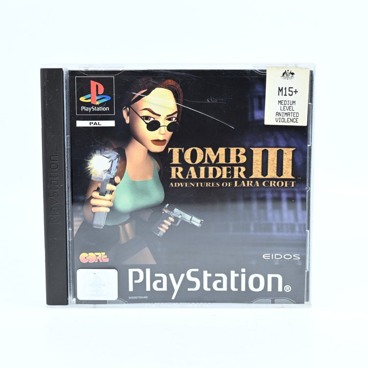 Tomb Raider III - Sony Playstation 1 / PS1 Game + Manual - PAL - MINT DISC!