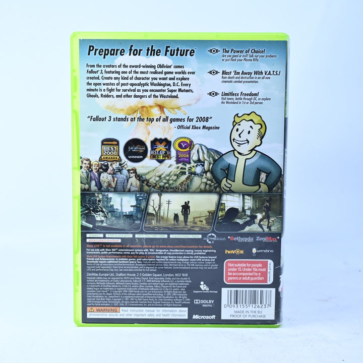Fallout 3 - Xbox 360 Game - No Manual - PAL - MINT DISC!