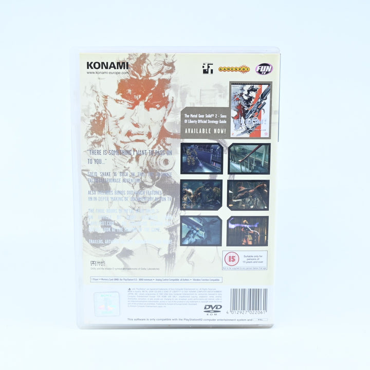 Metal Gear Solid 2: Sons of Liberty - Sony Playstation 2 / PS2 Game + Manual