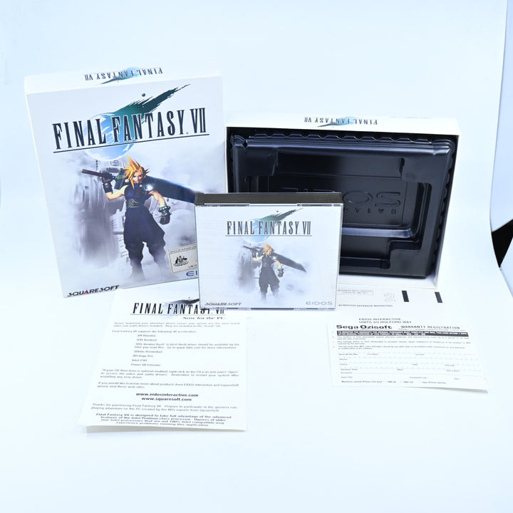 Final Fantasy VII 7 Big Box + Manual - Squaresoft - 4 Disc PC Game