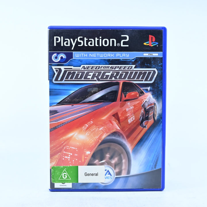 Need for Speed Underground - Sony Playstation 2 / PS2 Game + Manual - PAL