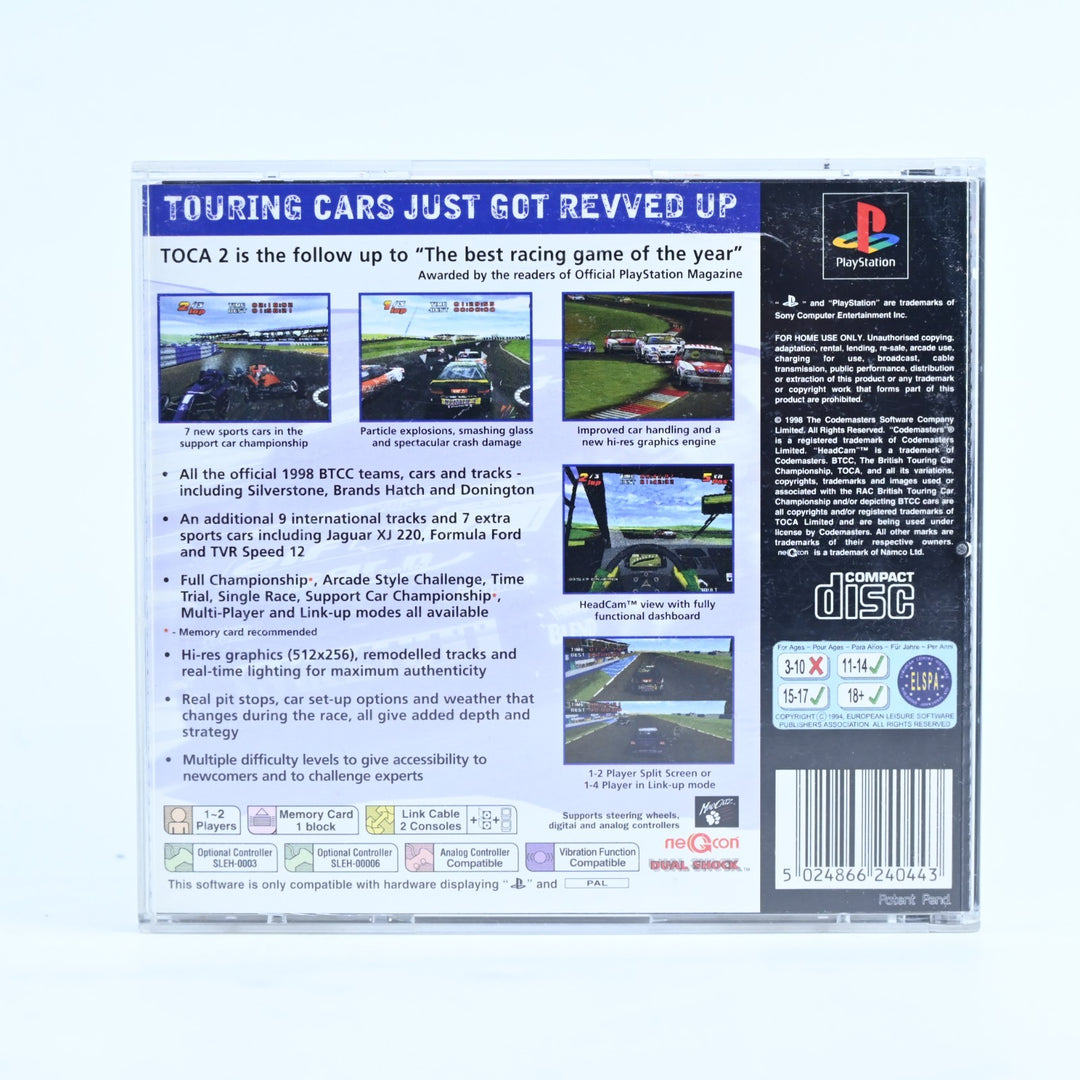 TOCA 2 Touring Cars - Sony Playstation 1 / PS1 Game + Manual - PAL - MINT DISC!