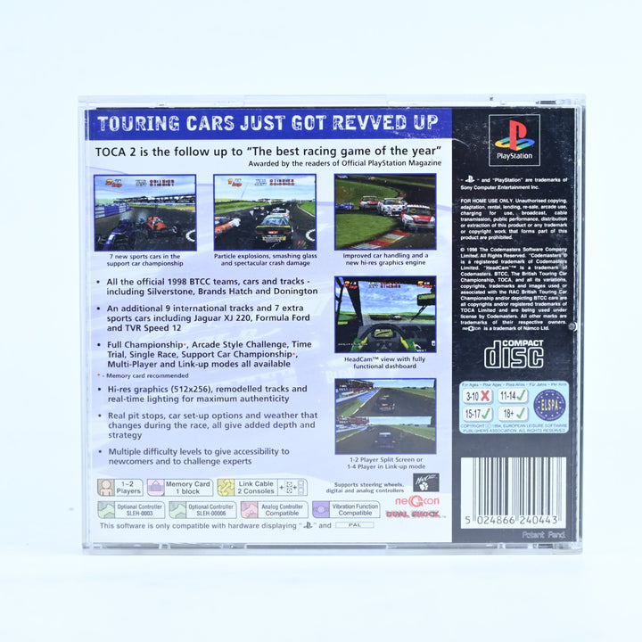 TOCA 2 Touring Cars - Sony Playstation 1 / PS1 Game + Manual - PAL - MINT DISC!