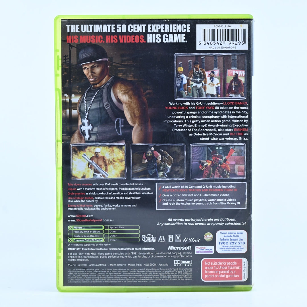 50 Cent Bulletproof - Original Xbox Game + Manual - PAL - MINT DISC!