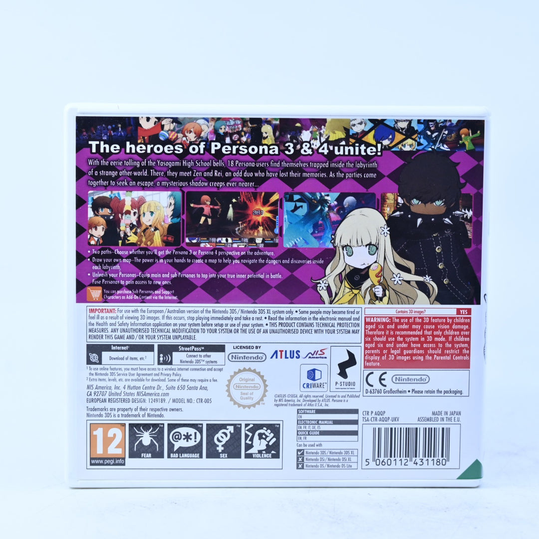 Persona Q: Shadow of the Labyrinth - Nintendo 3DS Game - PAL + Manual