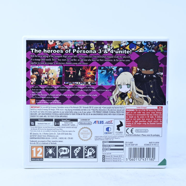 Persona Q: Shadow of the Labyrinth - Nintendo 3DS Game - PAL + Manual