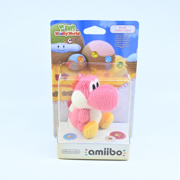 SEALED! Pink Yarn Yoshi Amiibo - Yoshi's Wooly World - Plush Toy