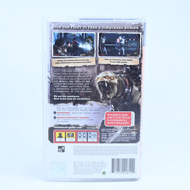 Resistance: Retribution - Sony PSP Game + Manual - FREE POST!