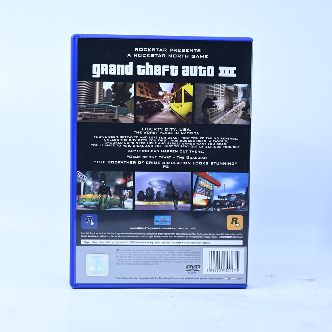 Grand Theft Auto III 3 - Sony Playstation 2 / PS2 Game - No Manual No Map - PAL