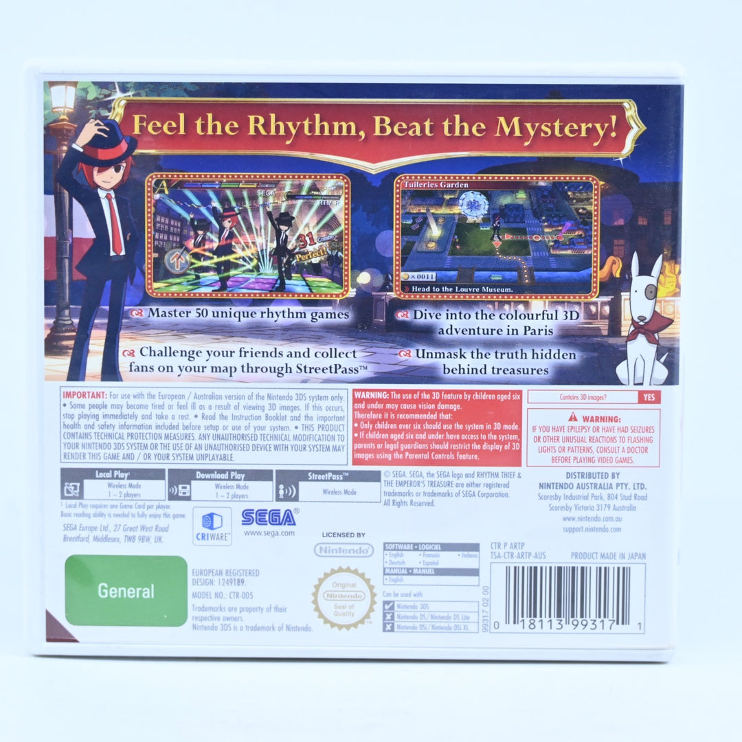 Rhythm Thief & the Emperor's Treasure - Nintendo 3DS Game - PAL - FREE POST!