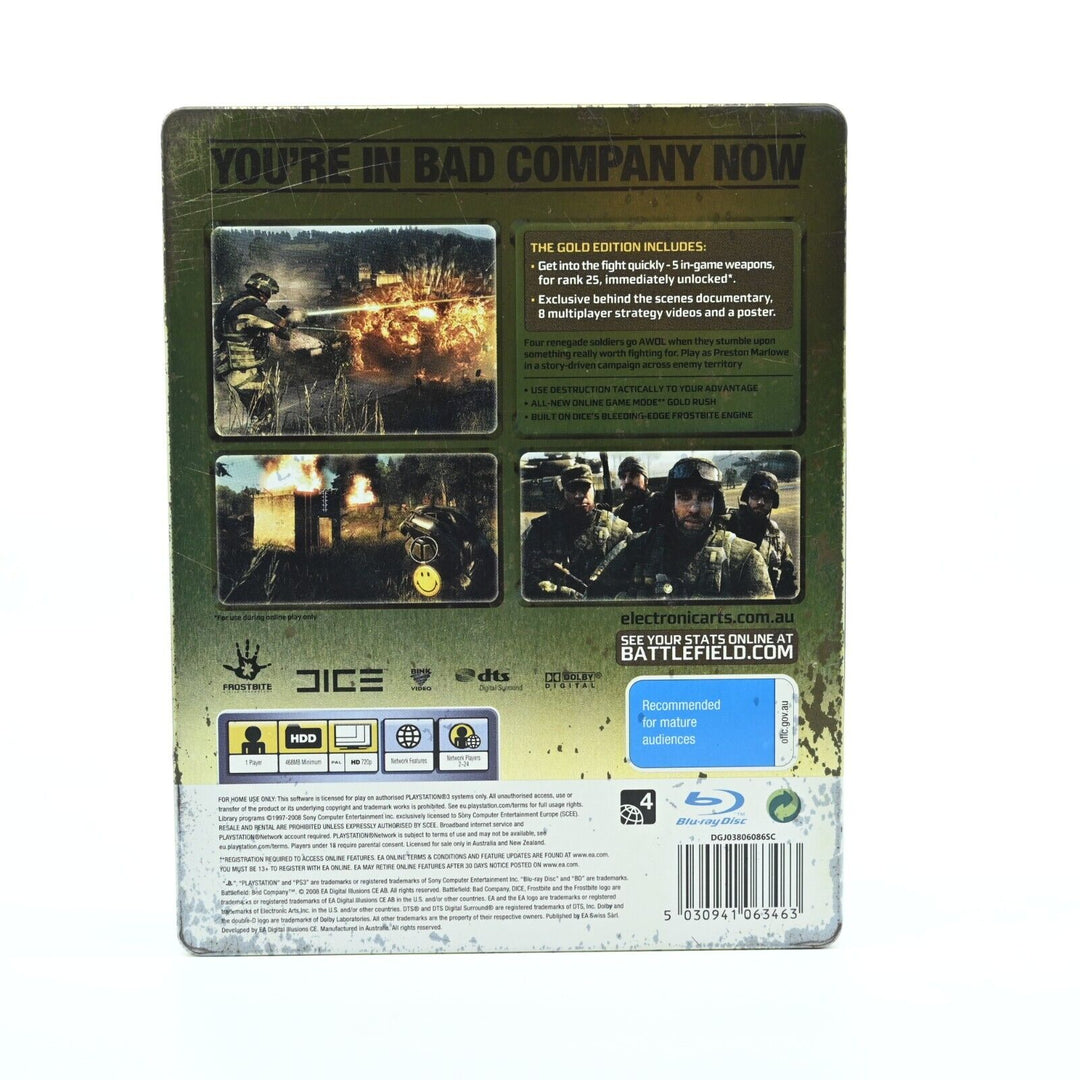 Battlefield: Bad Company - Steelbook - Sony Playstation 3 / PS3 Game
