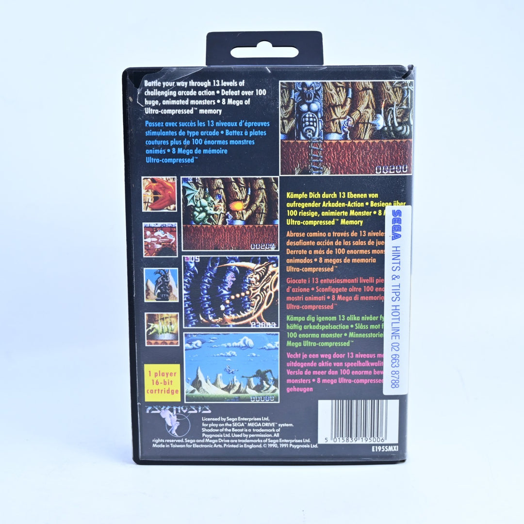 Shadow Of The Beast - Sega Mega Drive Game + Manual - PAL - FREE POST!