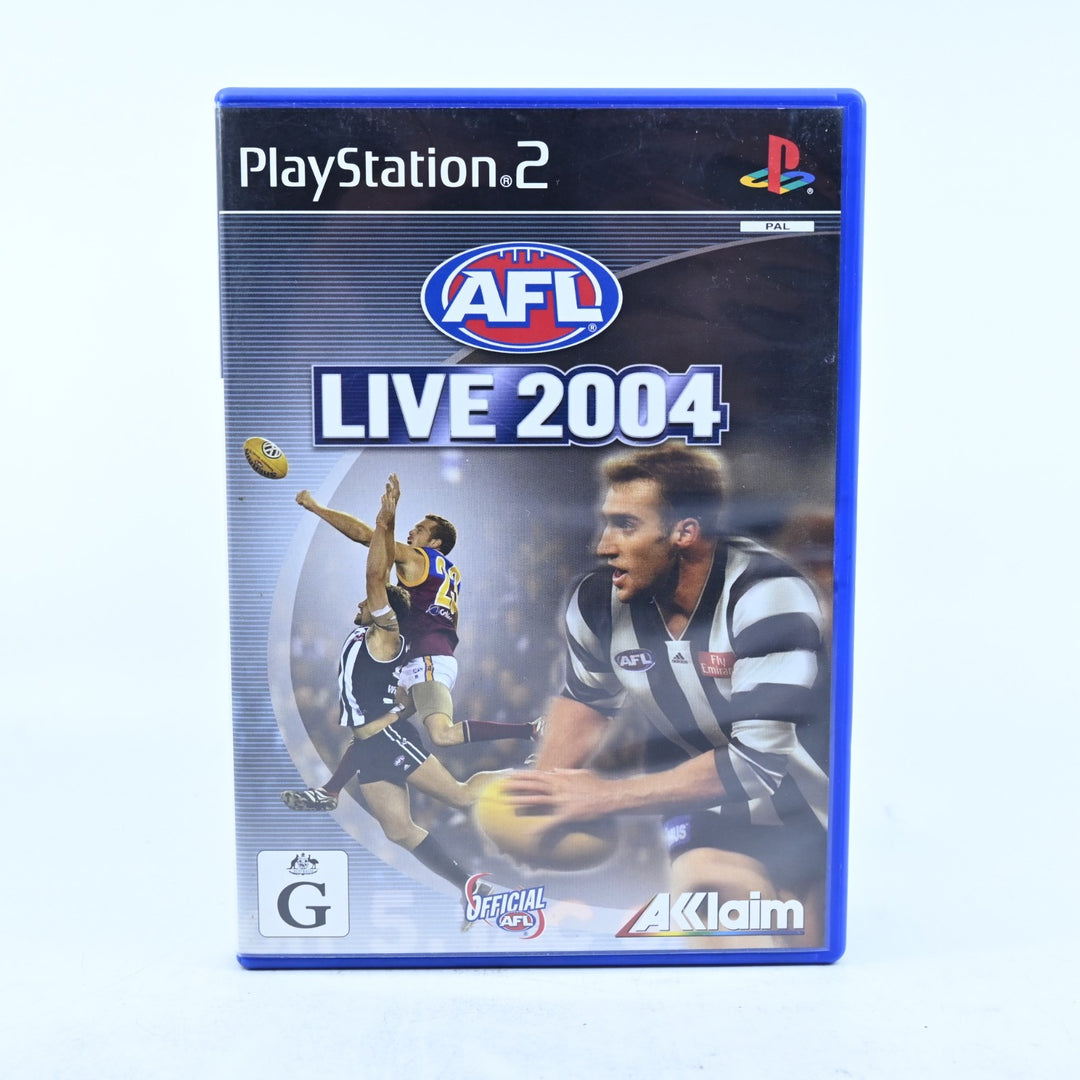 AFL Live 2004 - Sony Playstation 2 / PS2 Game + Manual - PAL - MINT DISC!