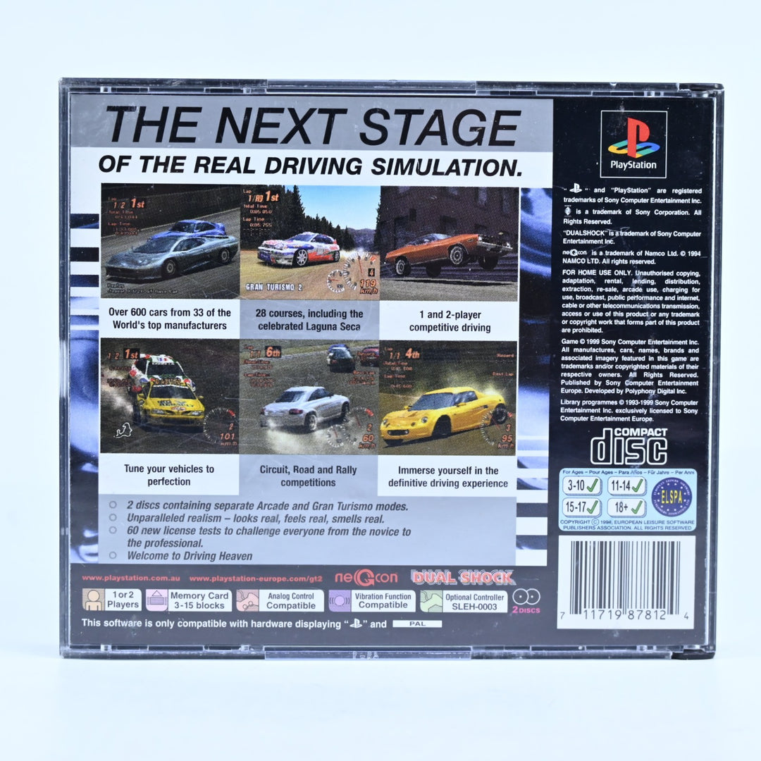 Gran Turismo 2 - PS1 Game - No Manual - PAL - NEAR MINT DISC