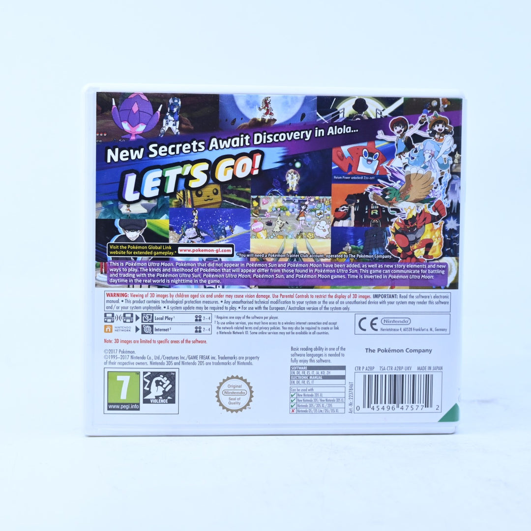 Pokemon Ultra Moon - Nintendo 3DS Game - PAL + Manual - FREE POST!