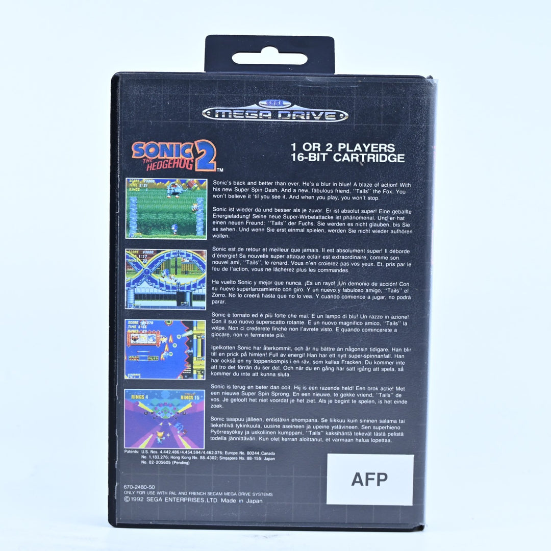 Sonic the Hedgehog 2 - Sega Mega Drive Game - No Manual - PAL - FREE POST!