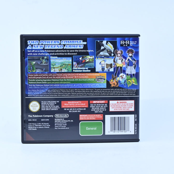 Pokemon Black 2 - Nintendo DS Game - PAL + Manual - FREE POST!