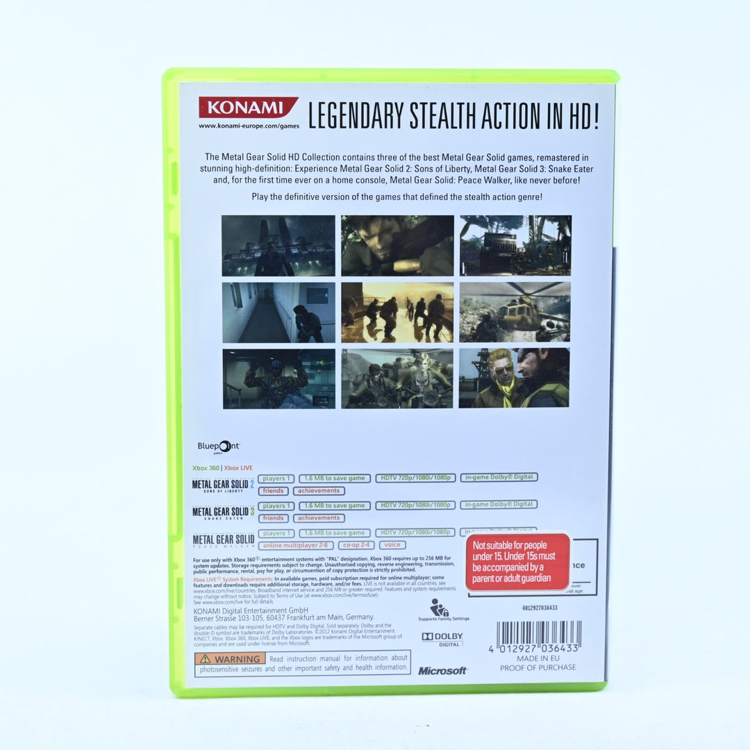 Metal Gear Solid HD Collection - Xbox 360 Game + Manual - PAL - MINT DISC!