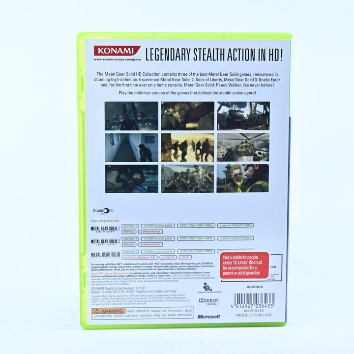 Metal Gear Solid HD Collection - Xbox 360 Game + Manual - PAL - MINT DISC!