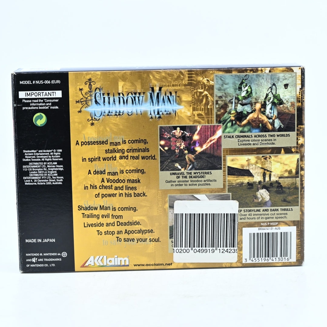 Shadow Man - N64 / Nintendo 64 Boxed Game - PAL - FREE POST!