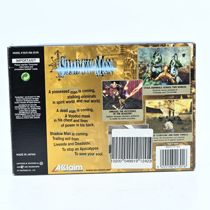 Shadow Man - N64 / Nintendo 64 Boxed Game - PAL - FREE POST!
