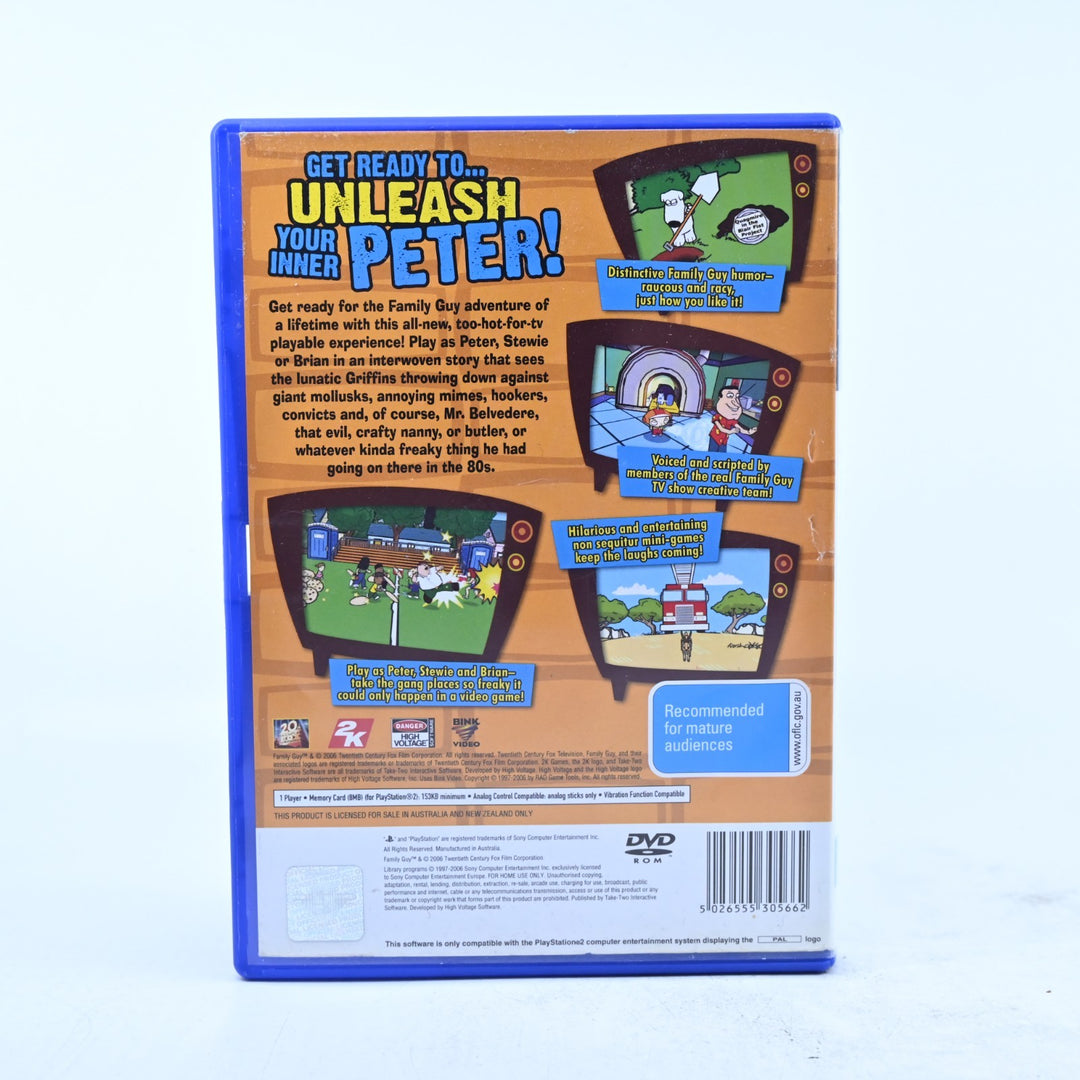 Family Guy Video Game - Sony Playstation 2 / PS2 Game + Manual - PAL