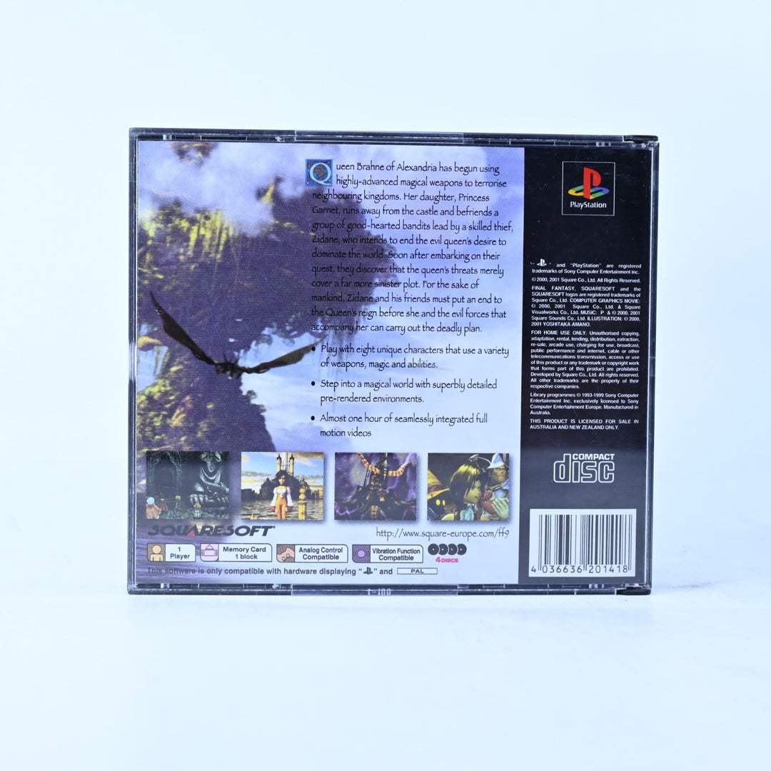 Final Fantasy IX - Sony Playstation 1 / PS1 Game + Manual - PAL - MINT DISC!