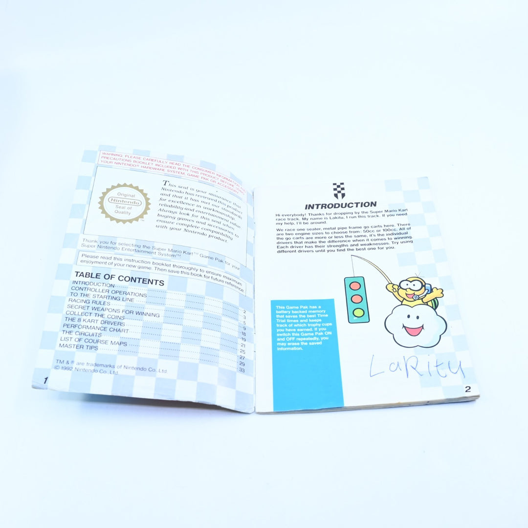 Super Mario Kart - Super Nintendo / SNES Boxed Game - PAL - FREE POST!