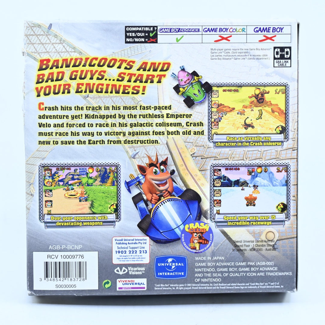 Crash Nitro Kart - Nintendo Gameboy Advance / GBA Boxed Game - PAL - FREE POST!