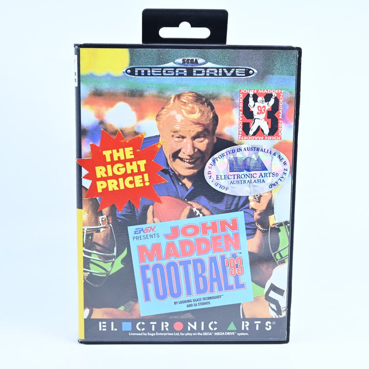 John Madden Football '93 - Sega Mega Drive Game + Manual - PAL - FREE POST!