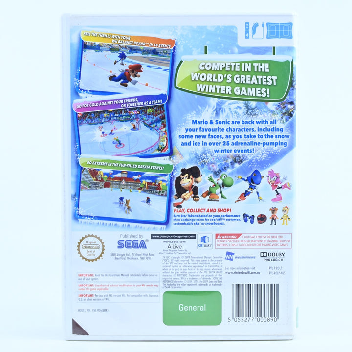 Mario & Sonic at the Olympic Winter Games - Nintendo Wii Game + Manual