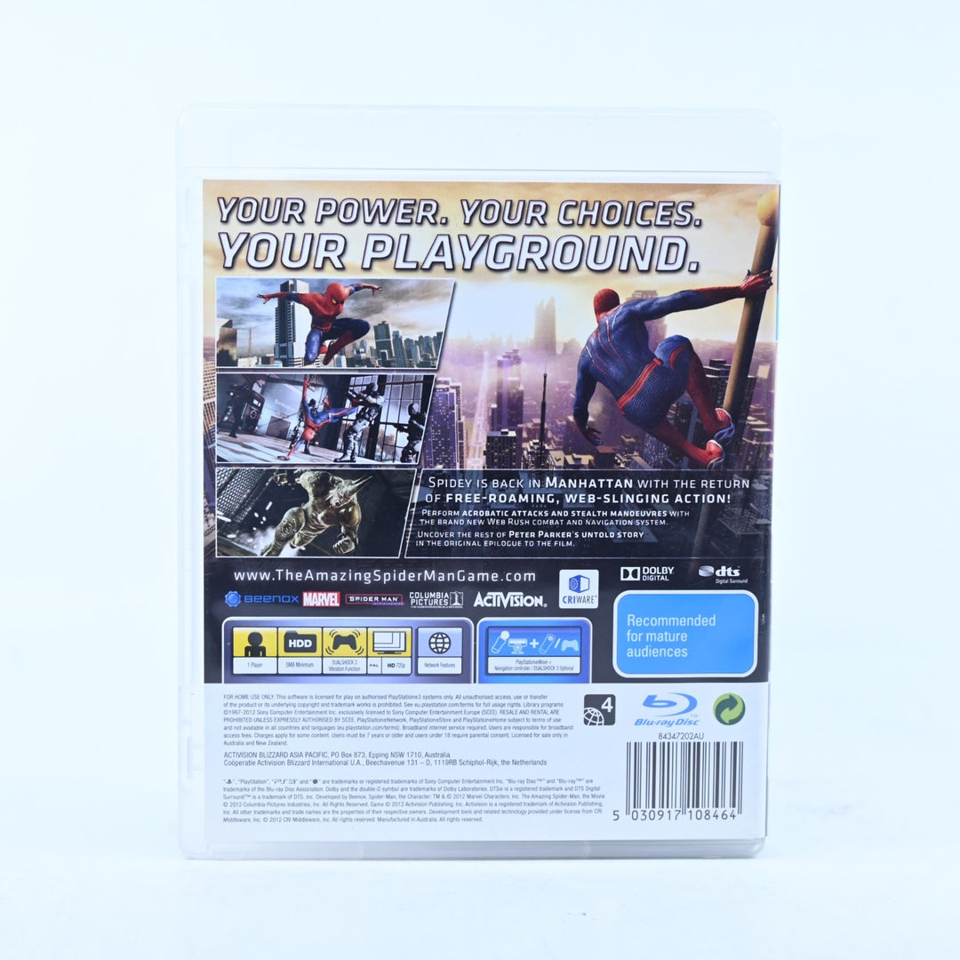 The Amazing Spider-Man - Sony Playstation 3 / PS3 Game + Manual - MINT DISC!