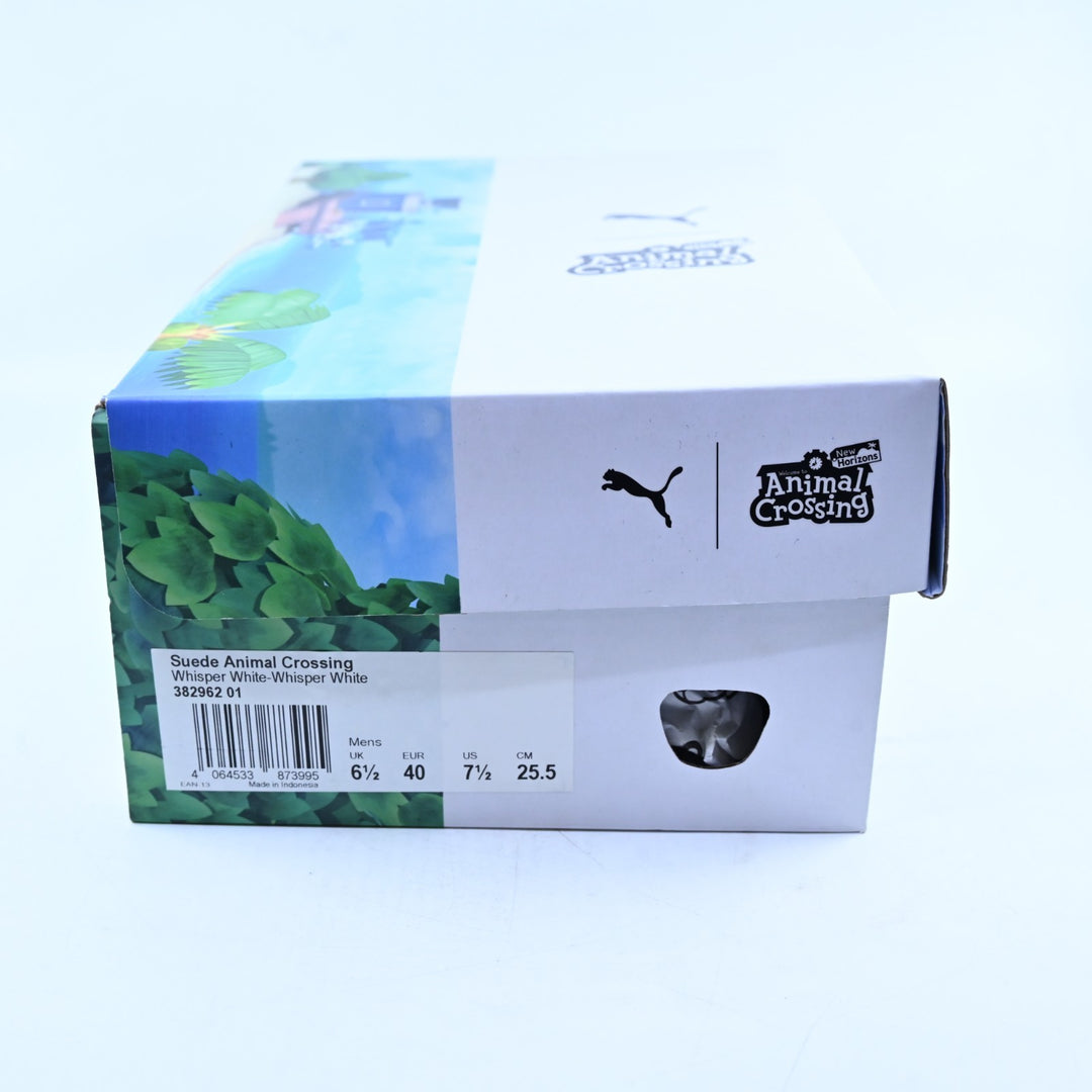 UNUSED! Animal Crossing: New Horizons - Puma Suede Whisper White Mens US7.5 Shoe
