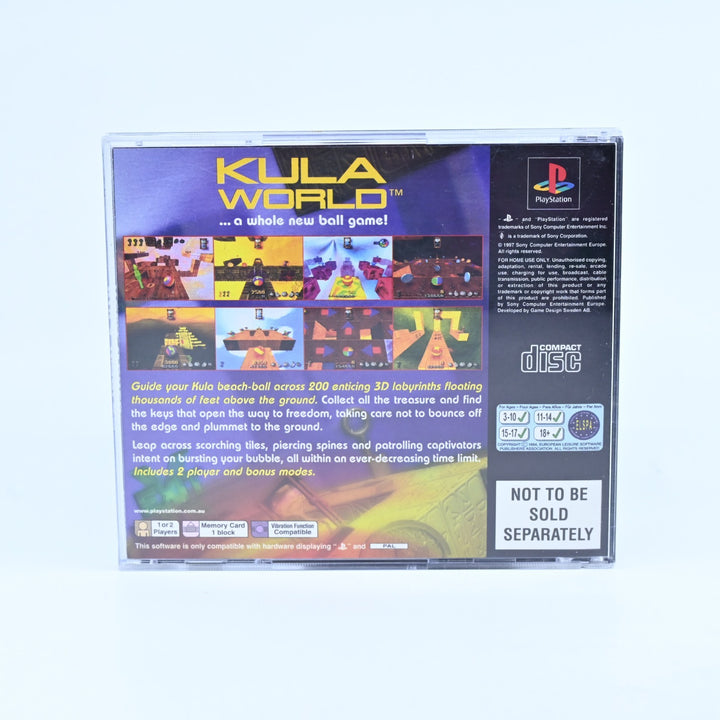 Kula World - Sony Playstation 1 / PS1 Game + Manual - PAL - MINT DISC!